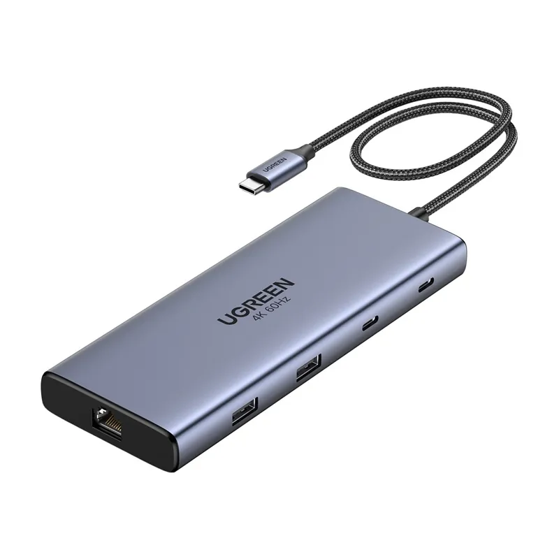 USB-C хаб UGREEN CM639 10-in-1, серый