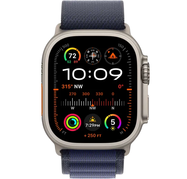Apple Watch Ultra 2 GPS + Cellular, 49 мм, корпус из титана, ремешок Alpine синего цвета