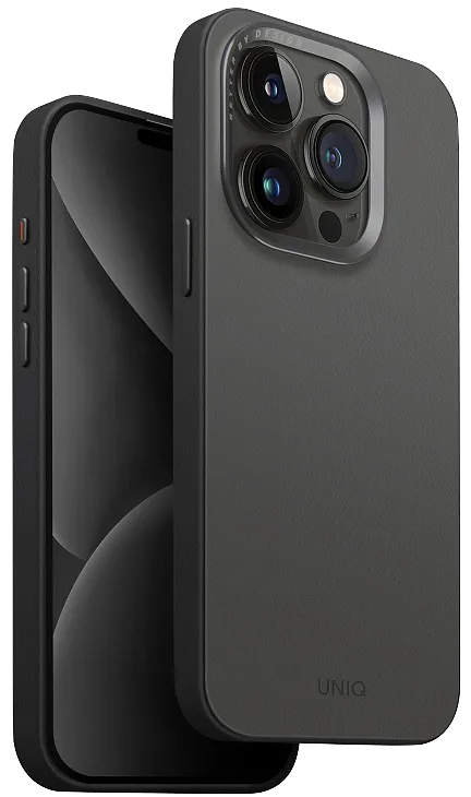 Чехол Uniq Lyden DS с MagSafe для iPhone 15 Pro (Rhino Grey/Black), серый/черный