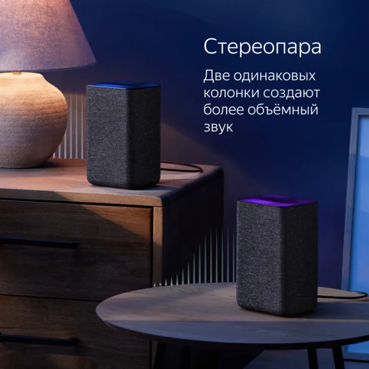 Умная колонка Яндекс Станция 2, черный антрацит