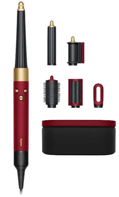 Мультистайлер Dyson Airwrap i.d. HS08 Straight+Wavy для прямых волос, Красный бархат/Золото