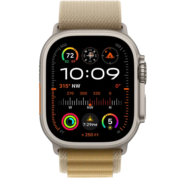 Apple Watch Ultra 2 GPS + Cellular, 49 мм, корпус из титана, ремешок Alpine цвета "загар"