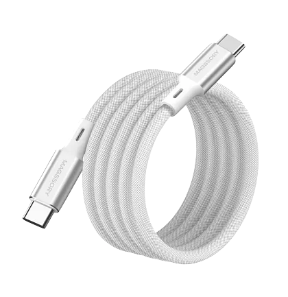 Магнитный кабель Magssory 60W USB-C, 1,2м, белый