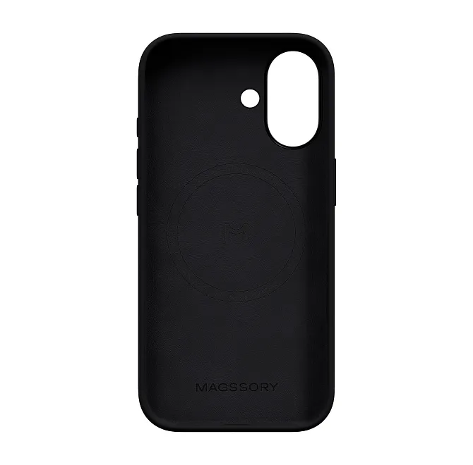Чехол Magssory для iPhone 17, силикон, с магнитами, совместимый с MagSafe, «тёмная ночь»