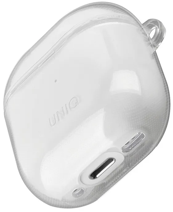 Чехол Uniq для AirPods 4 Glase TPU Case with Carabin, прозрачный