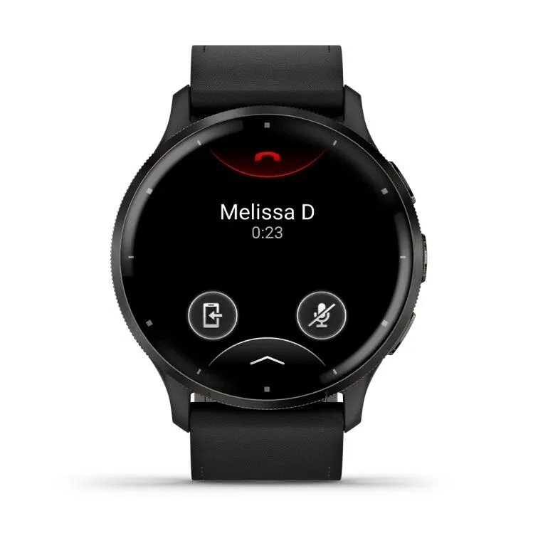 Смарт-часы Garmin VENU 3 черные с серым безелем и кожаным ремешком