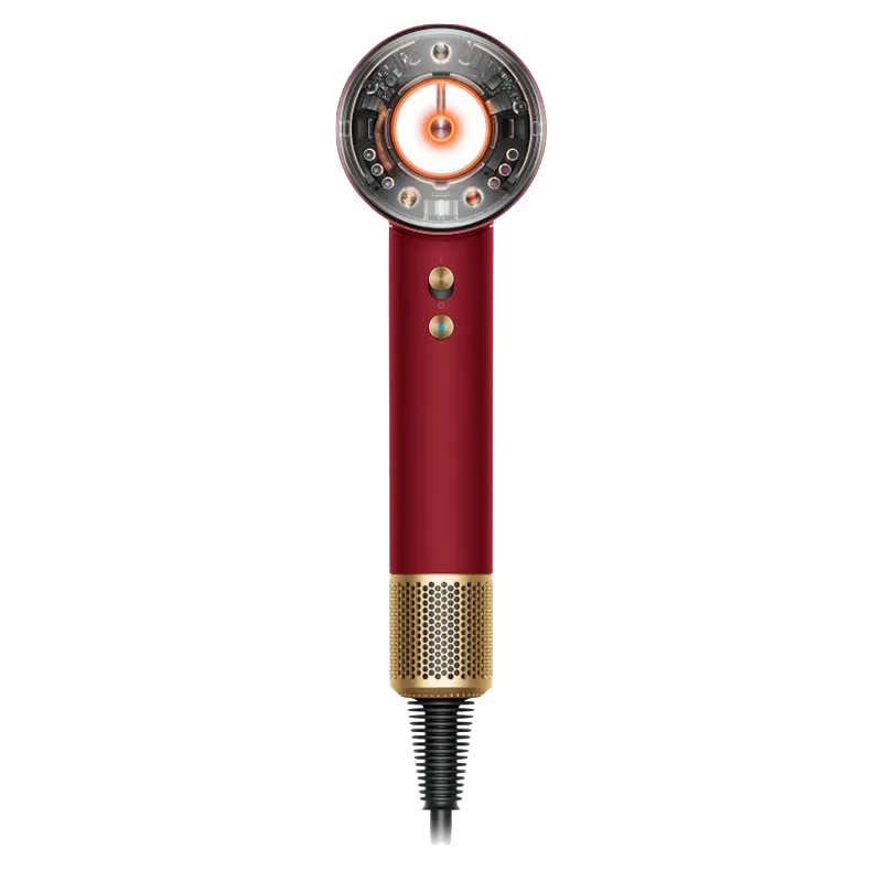 Фен Dyson Supersonic Nural HD16 для кудрявых волос (Curly+Coily) Красный бархат/Золото с кейсом