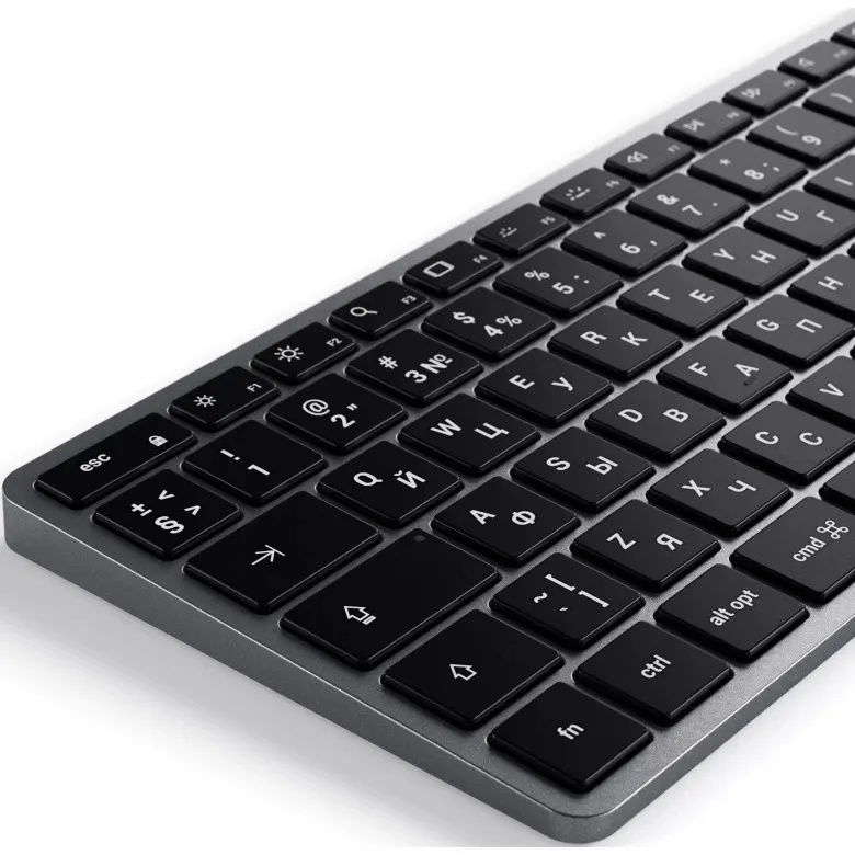 Клавиатура беспроводная Satechi Slim X2 Bluetooth Keyboard, серый космос