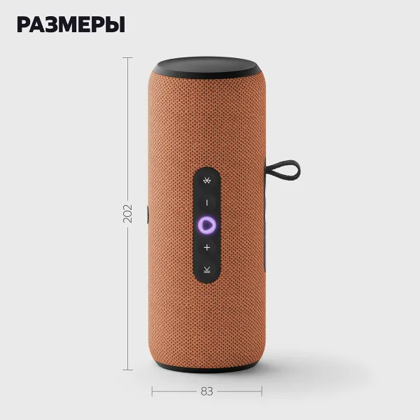 Умная портативная колонка Яндекс Станция Стрит, Оранжевый