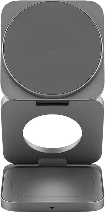 Беспроводное зарядное устройство uBear Balance Slim 3в1, серый