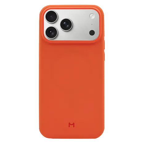 Чехол Magssory для iPhone 17 Pro, силикон, с магнитами, совместимый с MagSafe, оранжевый