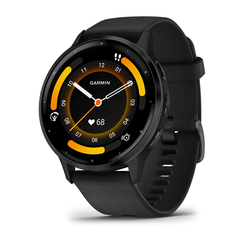 Смарт-часы Garmin Venu 3 Черный, кожаный ремешок 45мм