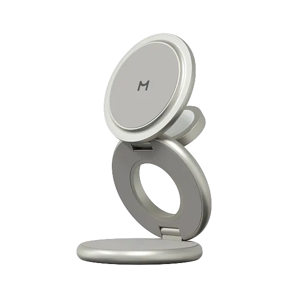Складное беспроводное зарядное устройство 3 в 1 Magssory Signature Pro для Apple, Qi2, титановый