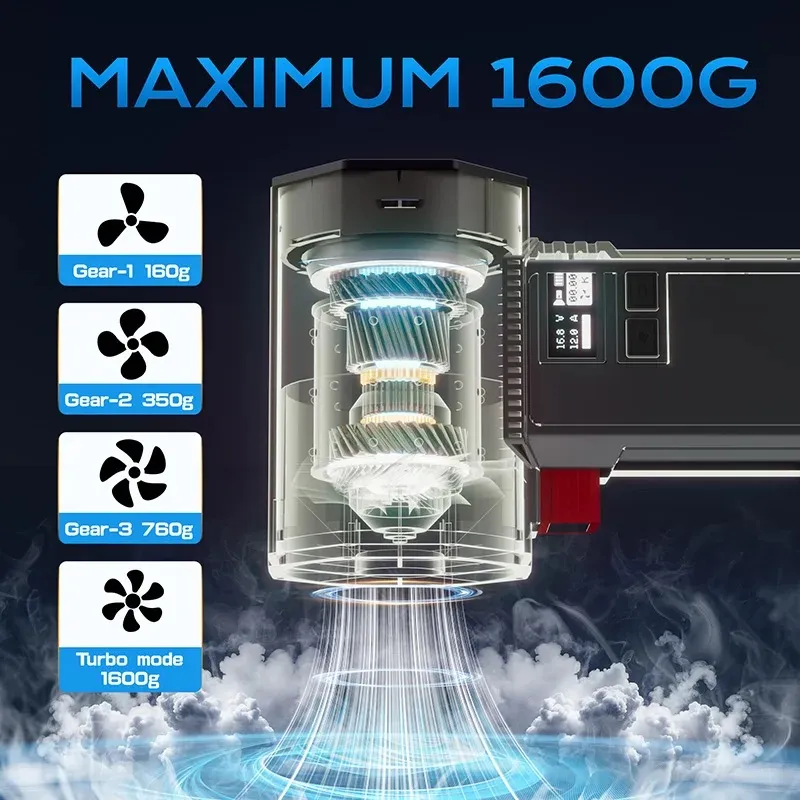  Портативный турбовентилятор Booster boluojun, чёрный