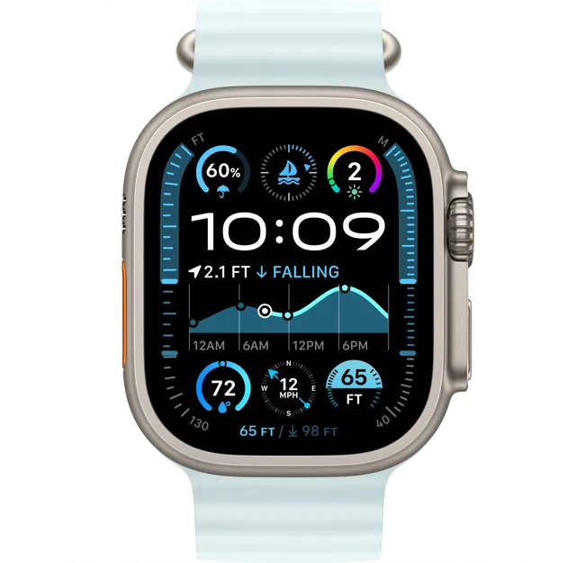 Apple Watch Ultra 2 GPS + Cellular, 49 мм, корпус из титана, ремешок Ocean цвета "ледяной синий"