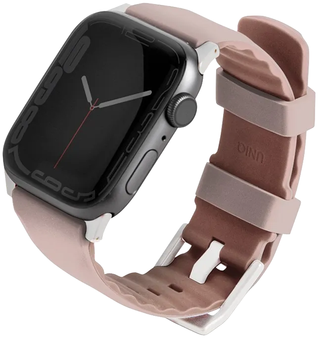Ремешок Uniq для Apple Watch 42/41/40/38mm Linus Airsoft Silicone Strap, розовый