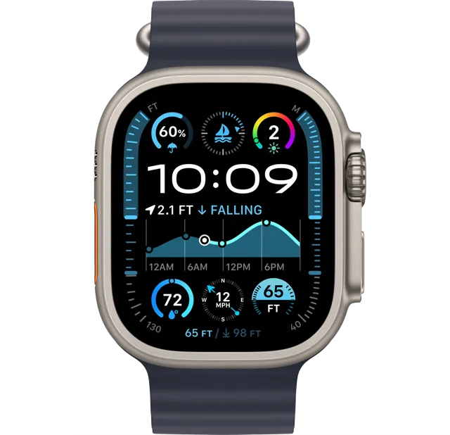 Apple Watch Ultra 2 GPS + Cellular, 49 мм, корпус из титана, ремешок Ocean темно-синего цвета
