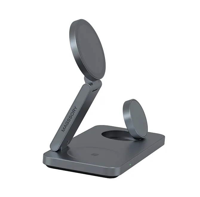 Складное беспроводное зарядное устройство 3 в 1 Magssory Yoga, «тёмная ночь»