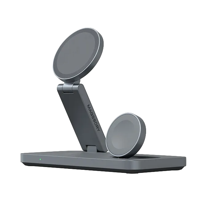 Складное беспроводное зарядное устройство 3 в 1 Magssory Yoga, «тёмная ночь»