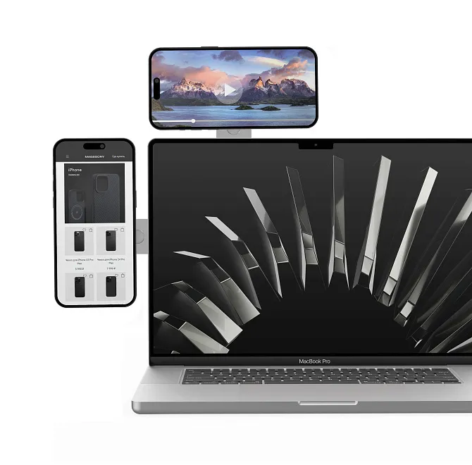 Универсальный держатель для телефона Magssory Flex, с магнитами, MagSafe, темно-серый
