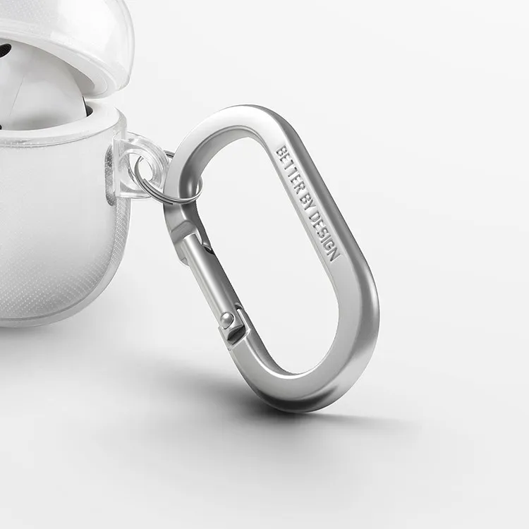 Чехол Uniq для AirPods 4 Glase TPU Case with Carabin, прозрачный