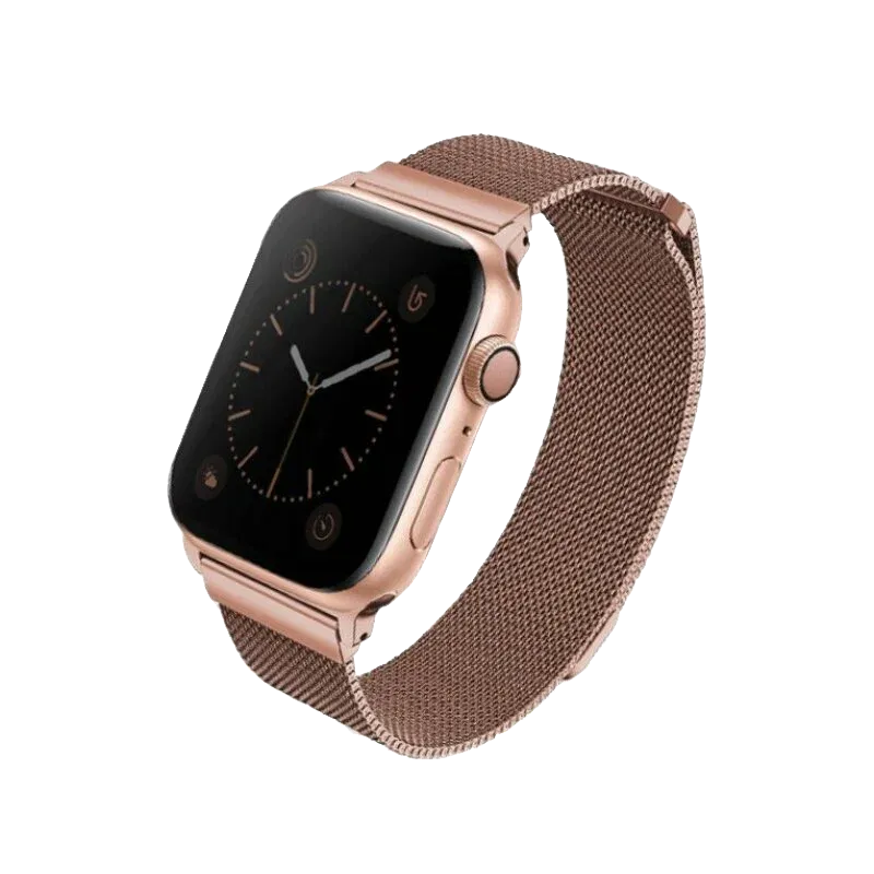 Ремешок Uniq для Apple Watch 41/40/38 mm Dante Strap Mesh Steel Rose gold