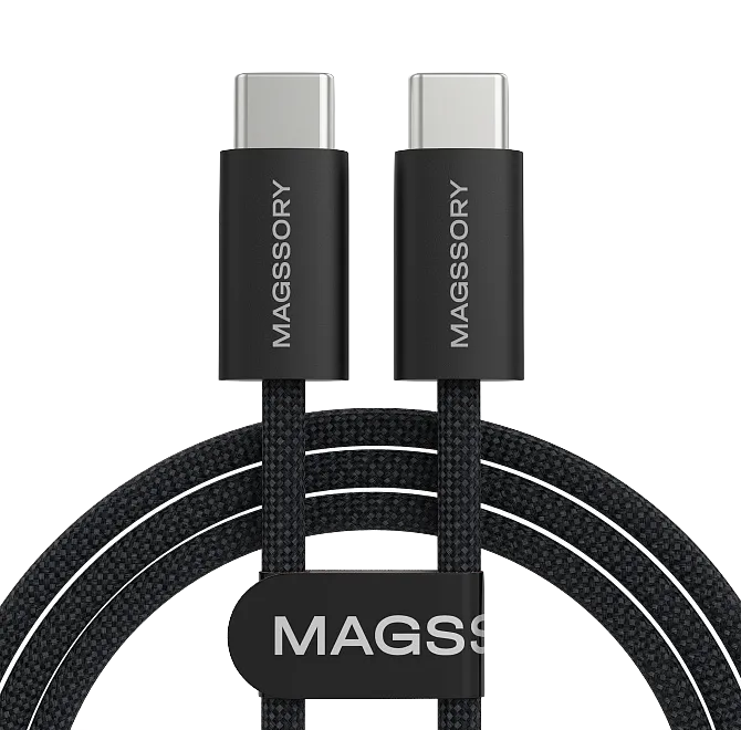 Кабель Magssory Line C 60W USB-C, 1,5 м, черный