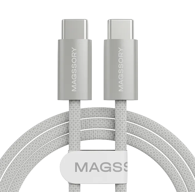 Кабель Magssory Line C 60W USB-C, 1,5 м, белый