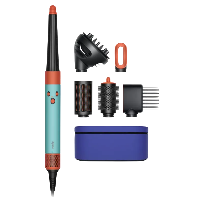 Мультистайлер Dyson Airwrap i.d. HS08 Curly+Coily для кудрявых волос (Ceramic Patina/Topaz) (Керамическая Патина/Топаз)