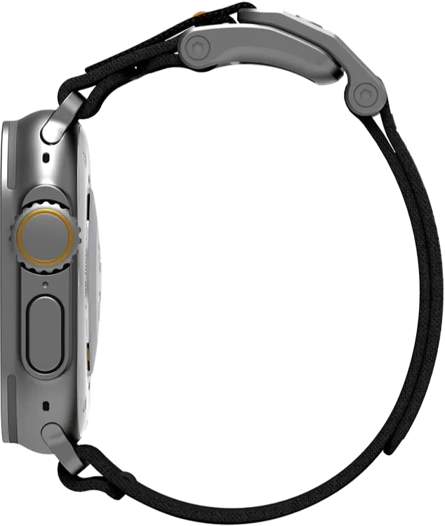 Ремешок Aulumu A11 для Apple Watch, черный, с серебристой магнитной пряжкой