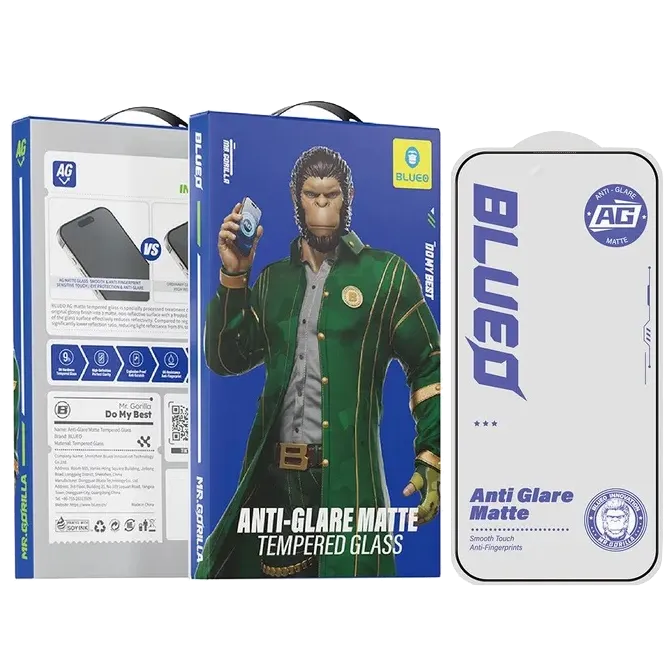 Защитное стекло BlueO для iPhone 17 Pro/17/16 Pro, Anti-glare Matte Anti-Static Dustproof