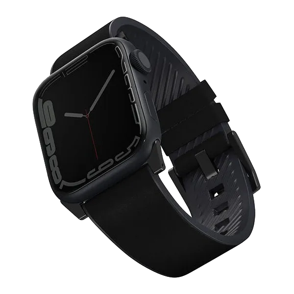 Ремешок Uniq для Apple Watch 49/46/45/44 mm Straden Waterproof Leather/Silicone Black