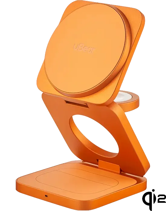 Беспроводное зарядное устройство uBear Balance Slim 3в1, «космический оранжевый»