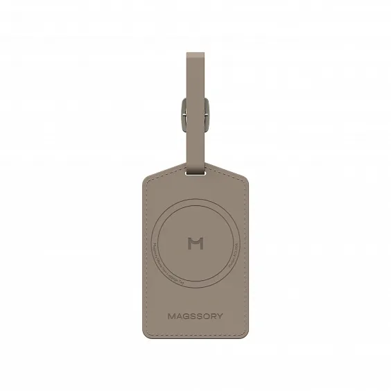 Багажная бирка Magssory Ultima Geo Luggage Tag, с поддержкой Find My, латте
