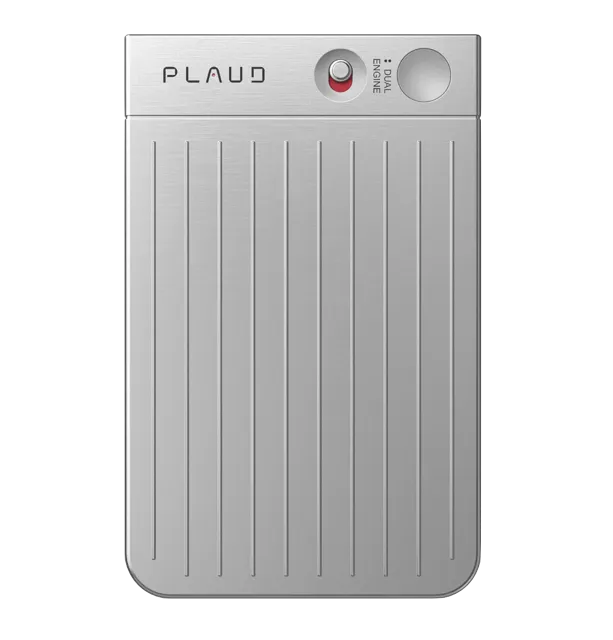 Умный диктофон с функцией голосового распознавания Plaud Note, серебристый