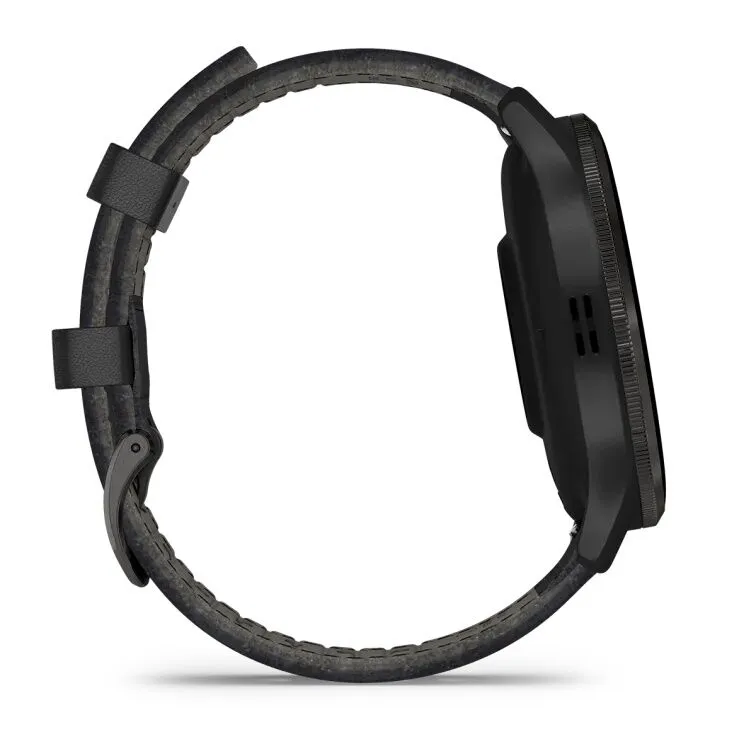Смарт-часы Garmin VENU 3 черные с серым безелем и кожаным ремешком