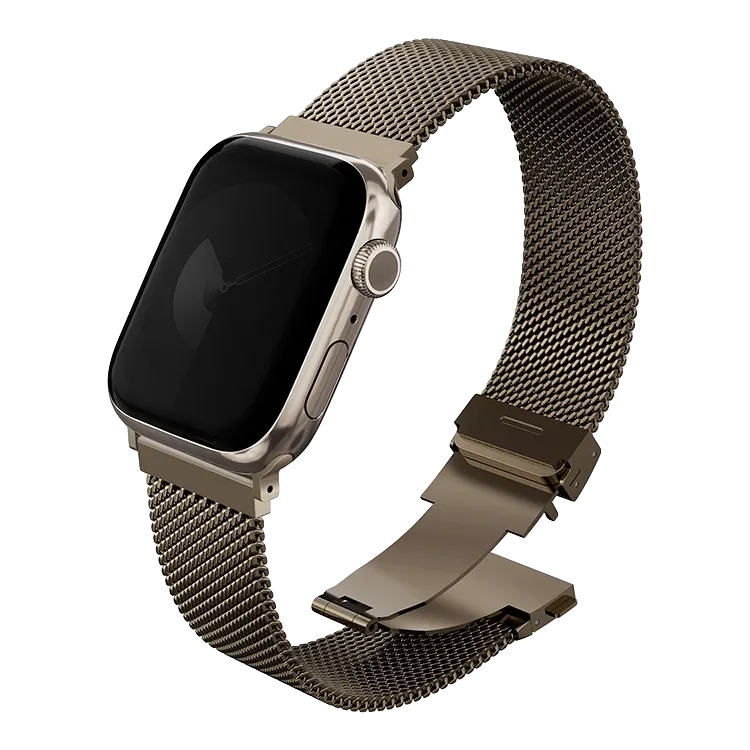 Ремешок Uniq для Apple Watch 42/41/40 mm Dante PRO Strap Mesh Steel Ember Gold