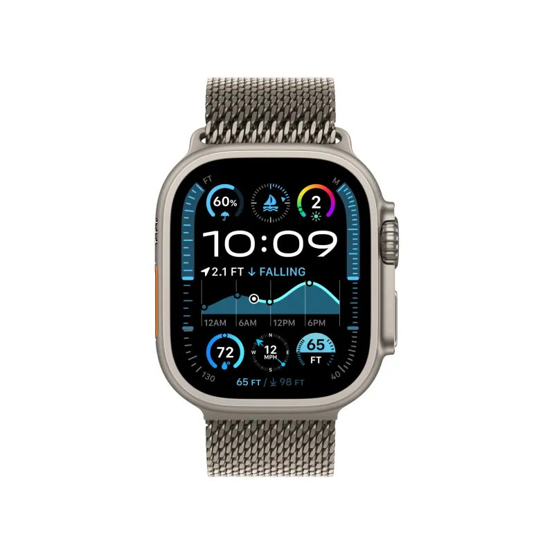 Apple Watch Ultra 2 GPS + Cellular, 49 мм, корпус из титана, ремешок Milanese бежевого цвета