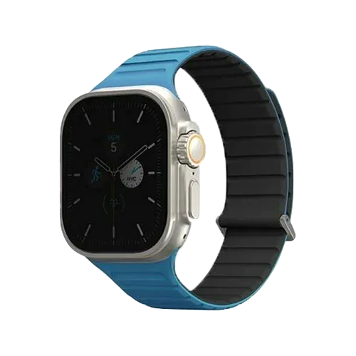 Ремешок Uniq для Apple Watch 49/45/44/42 mm Revix EVO reversible Magnetic Pacific Blue/Black