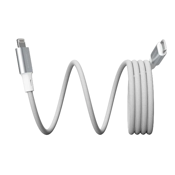 Магнитный кабель Magssory Link L USB-C - Lightning MFI, 1,2м, белый