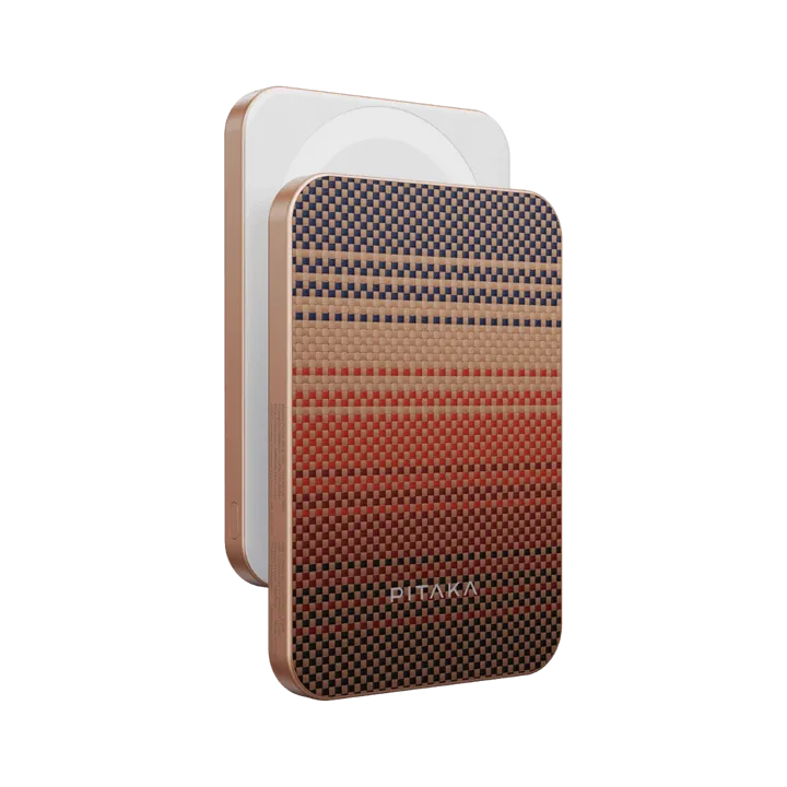 Внешний аккумулятор PITAKA Power Bank Qi2 5000mAh, «закат» (Sunset)