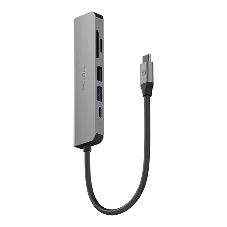 Energea Разветвитель AluHUB HD3 6-in-1 Superspeed Aluminium USB-C 60W Gunmetal