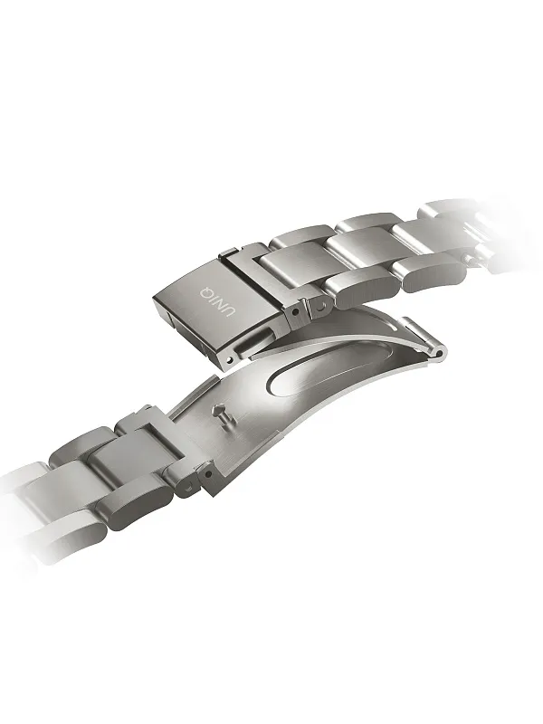 Ремешок Uniq для Apple Watch 49/45/44/42 mm OSTA Steel Strap with Self-Adjustable Links Silver