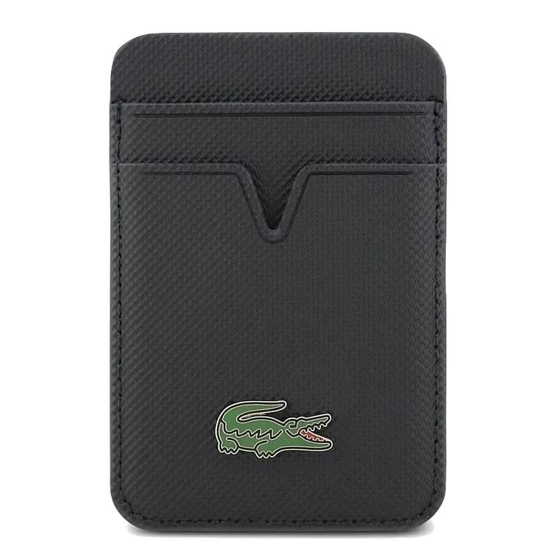 Lacoste магн. бумажник Wallet MagSafe Cardslot PVC Lacquer Metal logo navy, морской синий