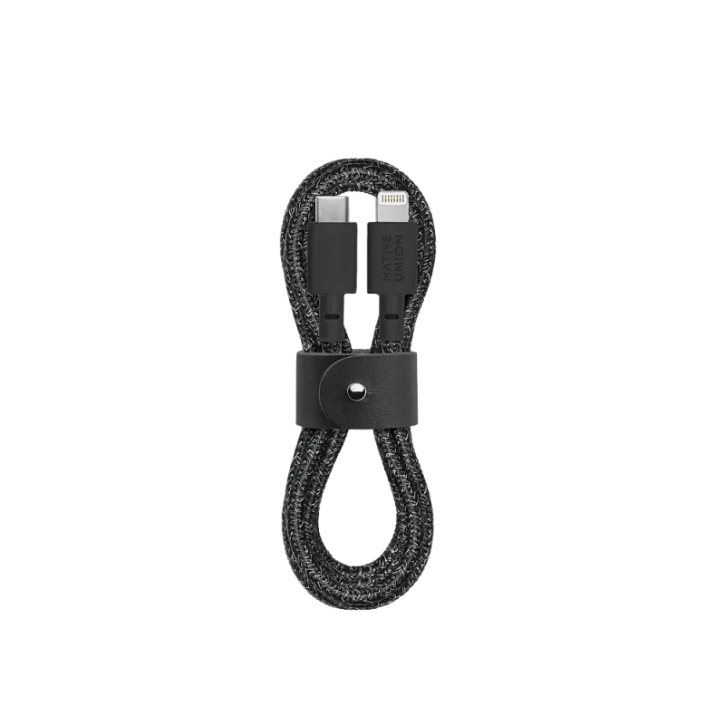 Кабель зарядный Native Union USB-C/LIGHTNING, 1,2м, чёрный космос