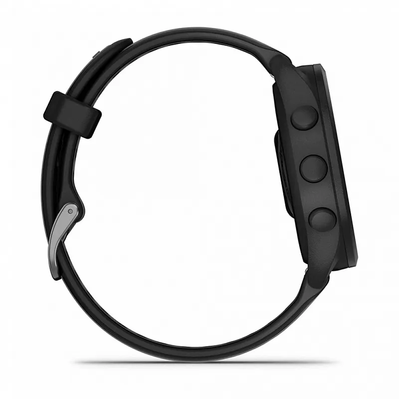 Смарт-часы Garmin FORERUNNER® 165 чёрные, серый ремешок 43мм