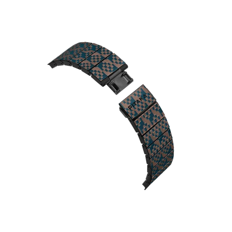 Карбоновый браслет PITAKA для Apple Watch размером 38/40/41/42/44/45/49 мм, (Stairs)