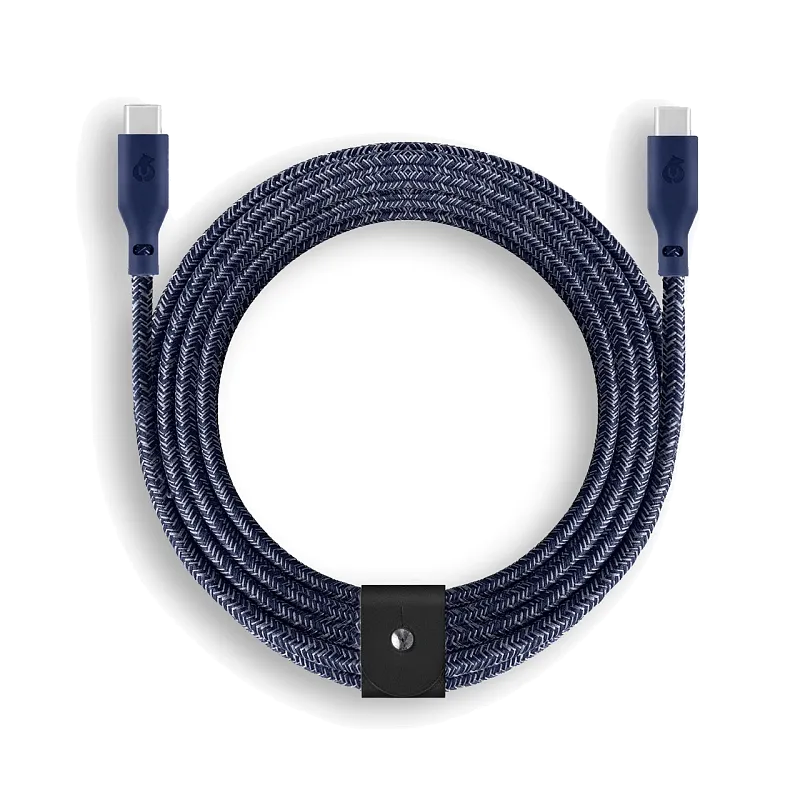 Зарядный кабель uBear Trend, USB-C|USB-С, 140Вт, 2,4м, синий