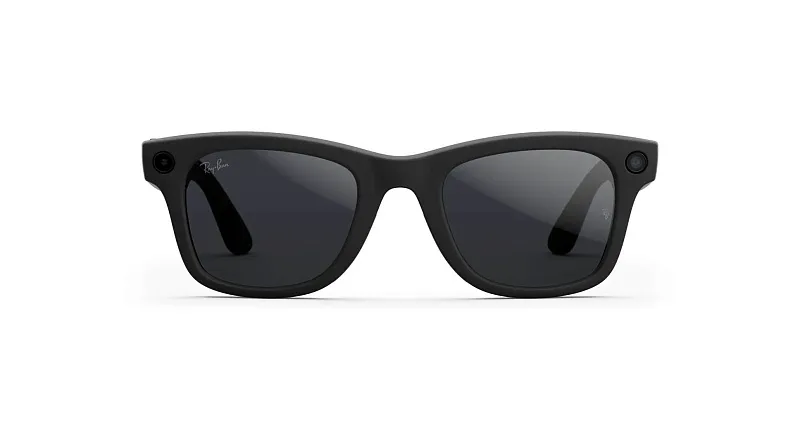 Умные очки Ray-Ban Meta Wayfarer (Gen 2), матовый чёрный (Matte Black), линзы-хамелеон «прозрачный/серый» (Clear/Grey), размер L (Large)