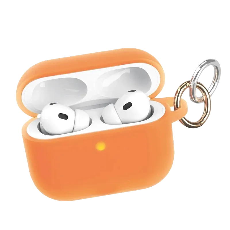 Чехол силиконовый VLP Charm Case для AirPods Pro 3, оранжевый